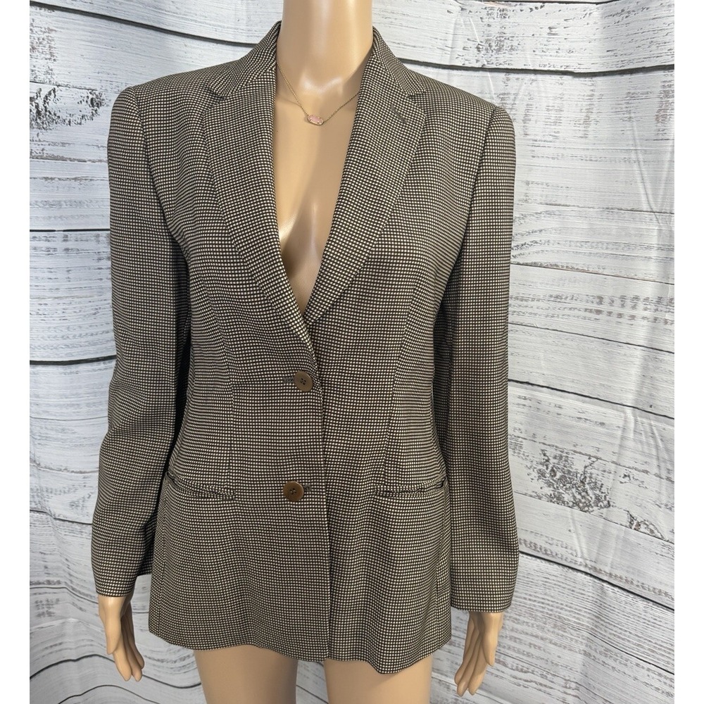VTG Giorgio Armani 100% Wool Houndstooth A Milano Borgonuovo 21 Blazer Jacket 42